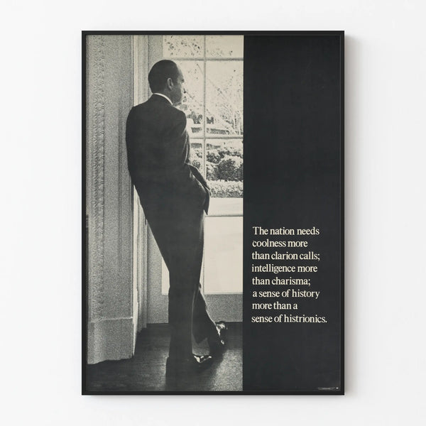 Vintage Poster of a Thoughtful Man with an Inspirational Quote
