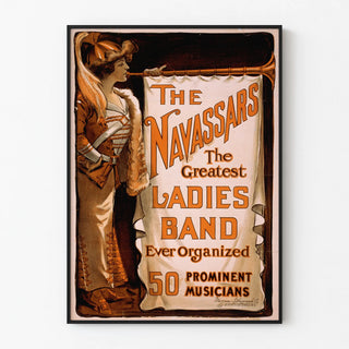 Vintage poster The Navassars - Grand feminine band
