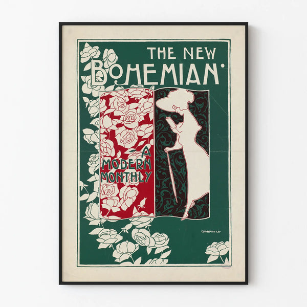 Vintage poster The New Bohemian for wall decoration