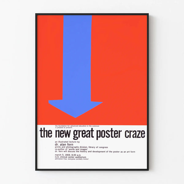 Vintage Poster The New Great Poster Craze - Graphic Wall Decoration
