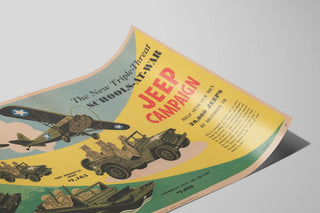 Vintage Poster Campaign Jeep Schools at War — artwork view