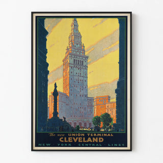 Vintage Poster The New Union Terminal Cleveland