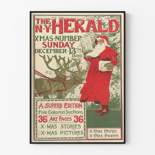Vintage Poster The New York Herald Christmas Edition 1896