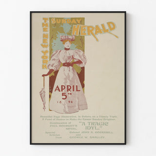 Vintage Poster The New York Sunday Herald 1896