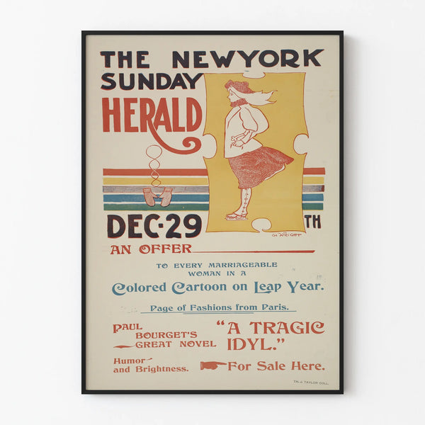 Vintage poster The New York Sunday Herald December 29