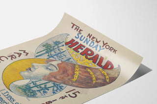 Vintage Poster New York Sunday Herald 1896