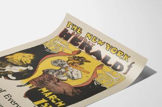 Vintage poster The New York Sunday Herald March 1st