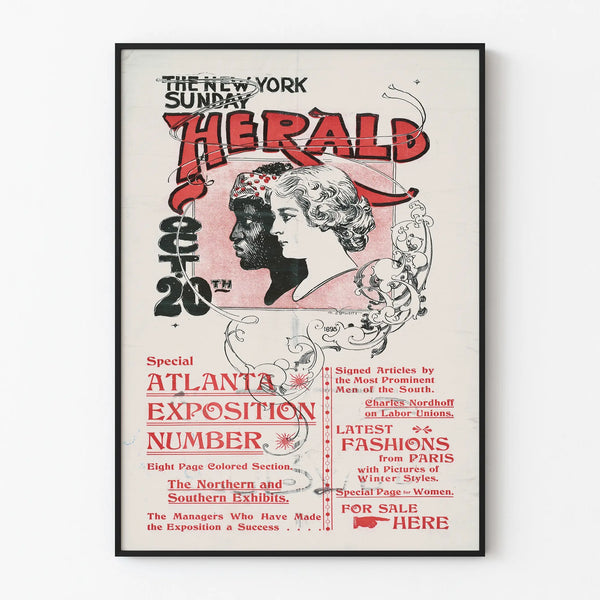 Vintage Poster The New York Sunday Herald - Special Edition Atlanta Exposition 1895