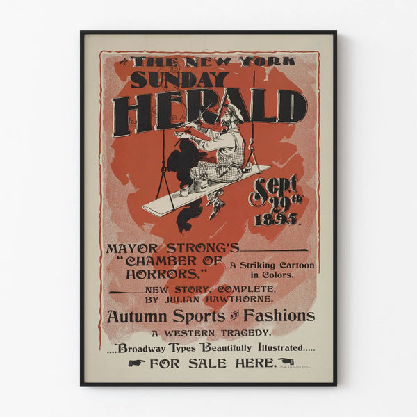 Vintage Poster The New York Sunday Herald 1895