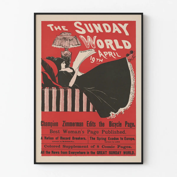 Vintage poster The Sunday World - April 19