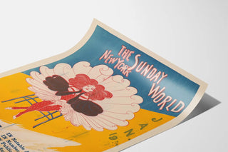 Vintage Poster The New York Sunday World Jan 19th