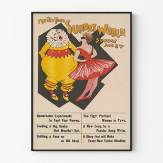 Vintage Poster The New York Sunday World - January 5
