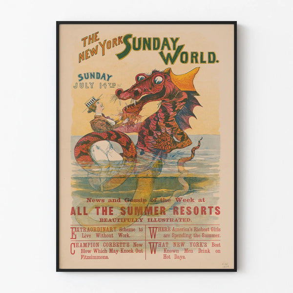 Vintage Poster The New York Sunday World - July 14