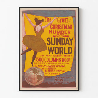 Vintage poster The Great Christmas Number New York Sunday World