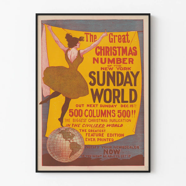 Vintage poster The Great Christmas Number New York Sunday World