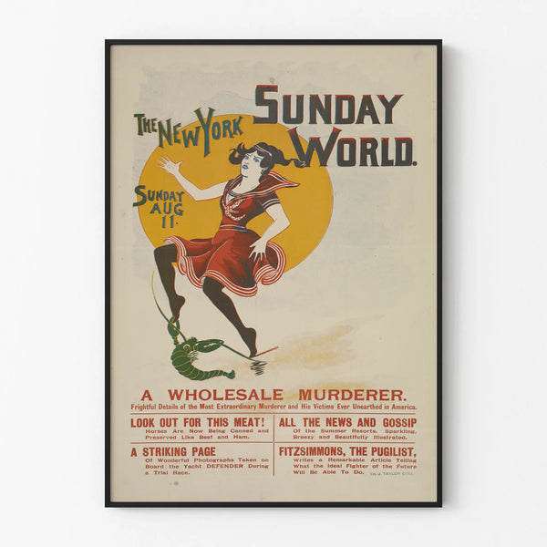 Vintage Poster The New York Sunday World