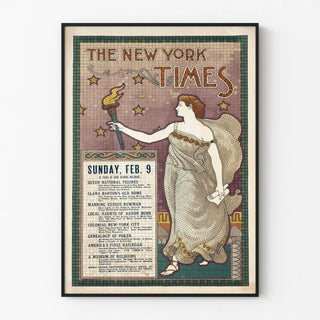 Vintage poster The New York Times - February 9 edition
