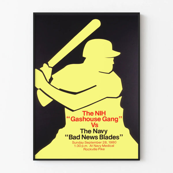 Vintage Poster Match The NIH Gashouse Gang vs The Navy Bad News Blades