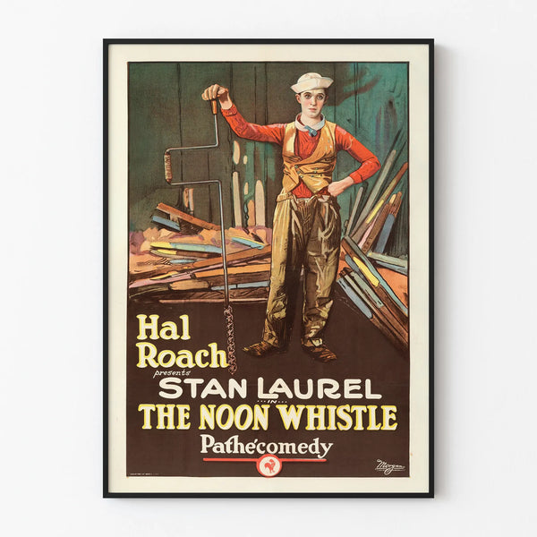 Vintage poster for the film The Noon Whistle featuring Stan Laurel