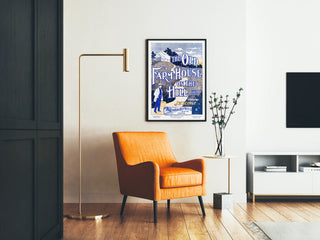 Vintage Poster The Old Farmhouse on the Hill