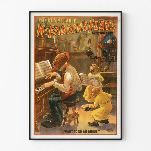 Vintage Poster McFadden's Flats - Retro Musical Decor