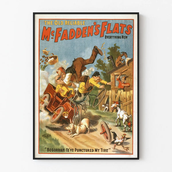 Vintage humorous poster McFadden's Flats - Retro wall decoration