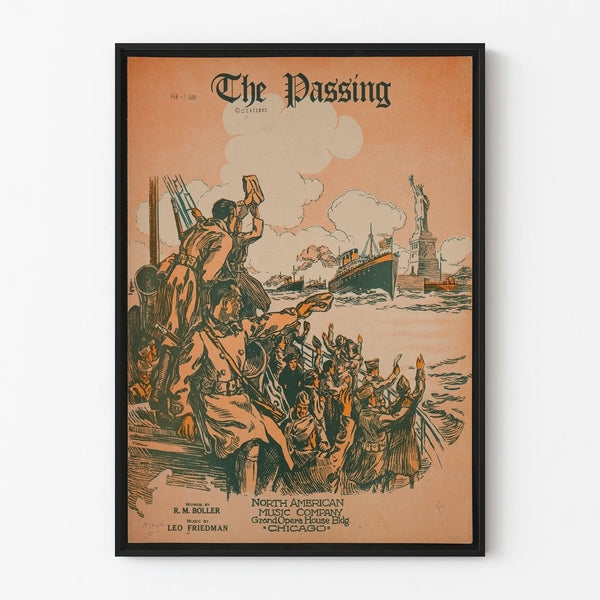 Vintage poster The Passing - American patriotic wall decoration