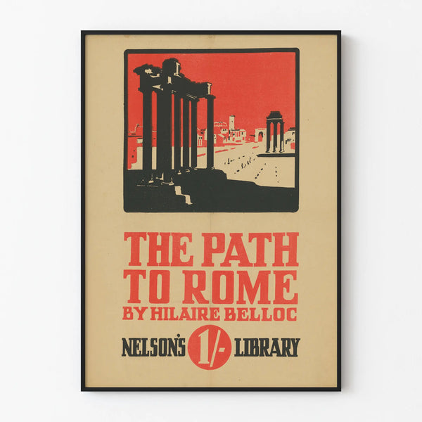 Vintage poster The Path to Rome by Hilaire Belloc