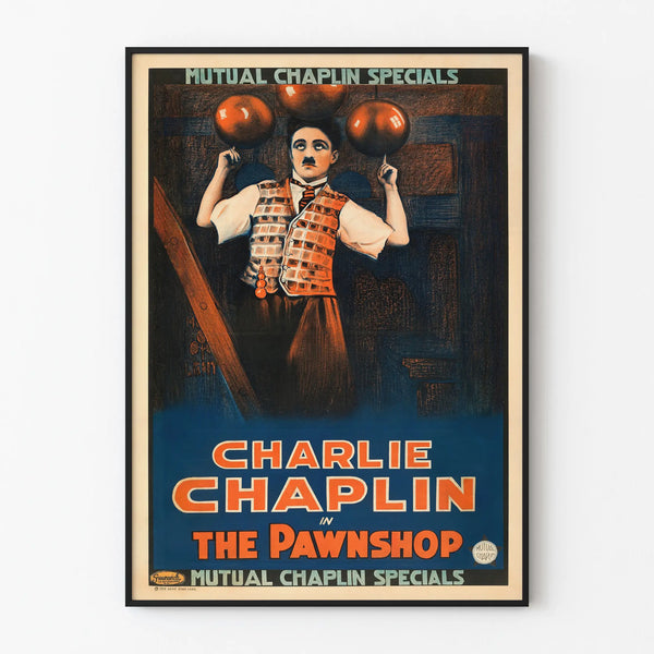 Vintage Charlie Chaplin Poster The Pawnshop