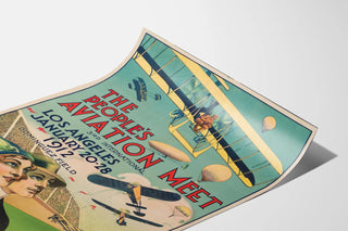Vintage Aviation Poster 1912 - The People's Aviation Meet Los Angeles