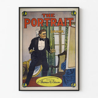 Vintage poster The Portrait, dramatic design style early 20th century