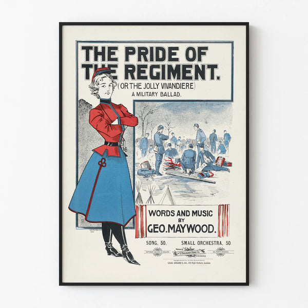 Vintage Poster The Pride of the Regiment - Military Wall Decoration