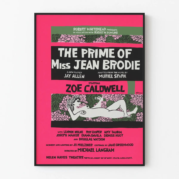 Vintage poster The Prime of Miss Jean Brodie for wall decoration
