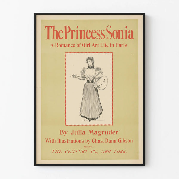 Vintage poster The Princess Sonia Romance Art Paris