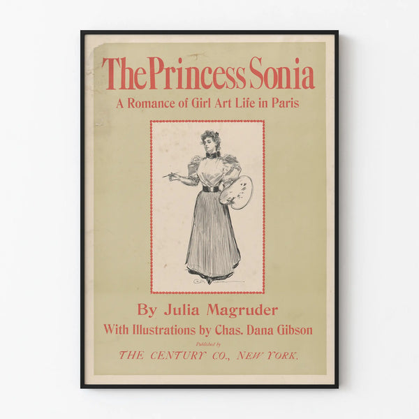 Vintage poster The Princess Sonia - Artistic wall decoration Paris