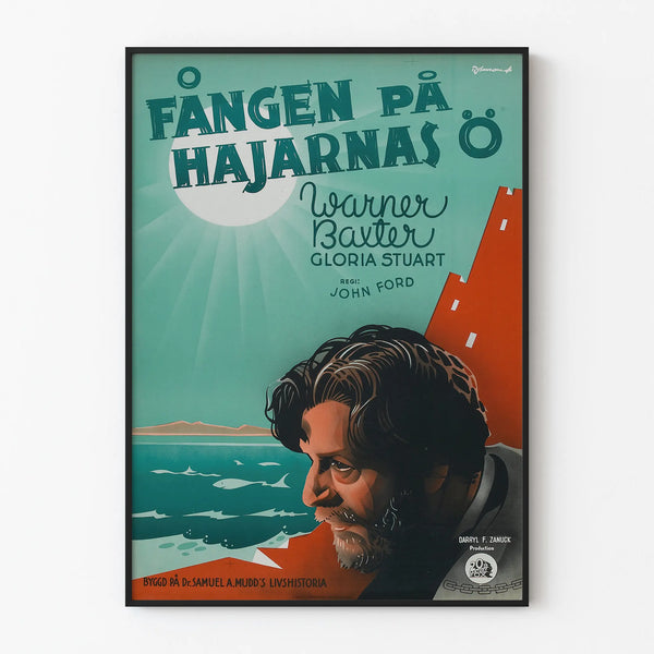 Vintage Poster Prisoner of Shark Island - Cinema Wall Decoration