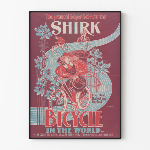 Vintage Shirk Bicycle Poster - Retro and Artistic Wall Decoration