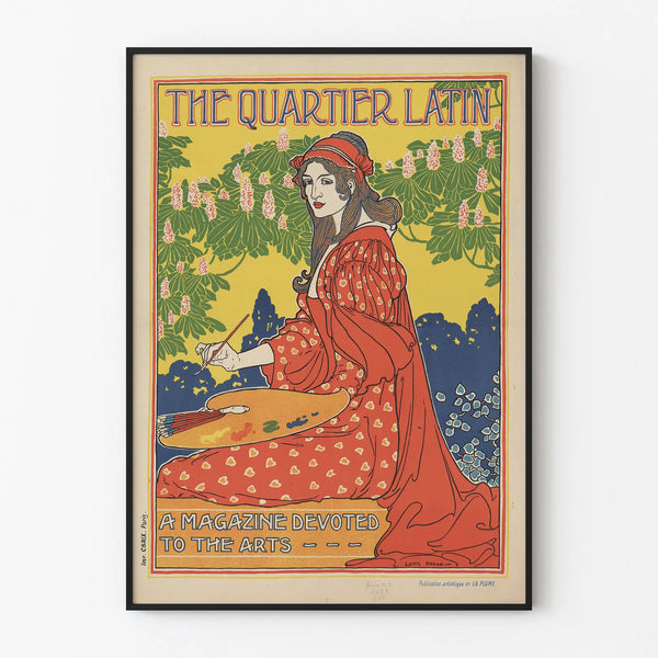Vintage poster of The Quartier Latin magazine arts