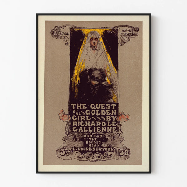 Vintage poster The Quest of the Golden Girl for wall decoration
