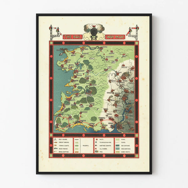Vintage Railway Map Poster