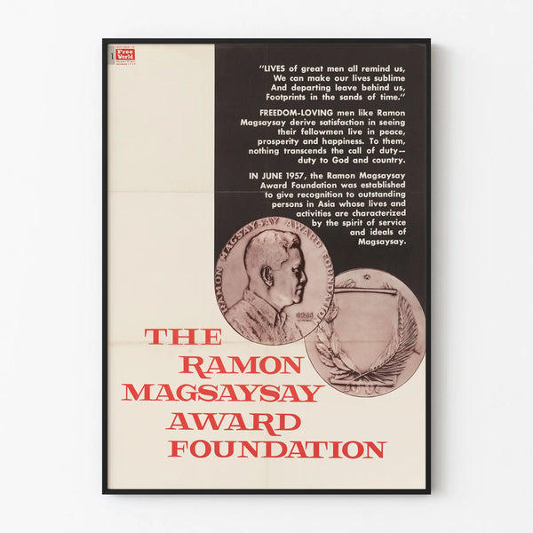 Vintage Poster of the Ramon Magsaysay Foundation - Historic Wall Decoration