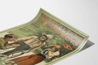 Vintage Western Comedy Poster The Real Taing in Cowboys