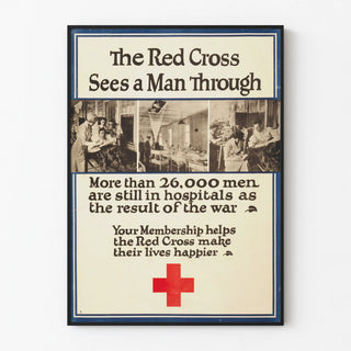 Vintage Poster of the Red Cross War Hospital