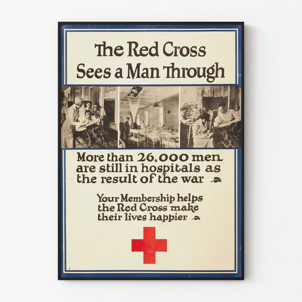 Vintage Poster of the Red Cross War Hospital