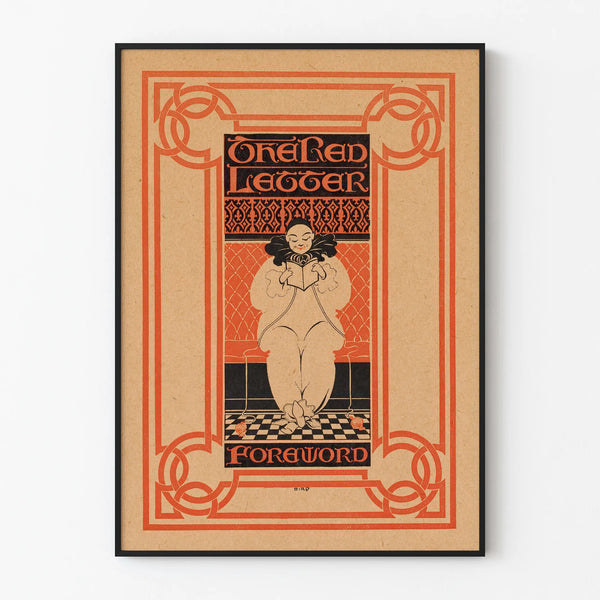 Vintage poster The Red Letter Foreword style art deco