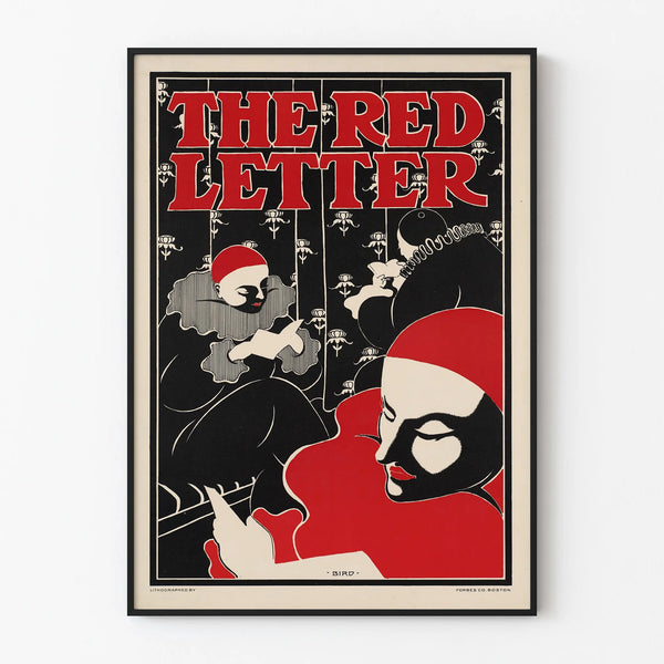 Vintage Poster The Red Letter - Retro Design Wall Decoration