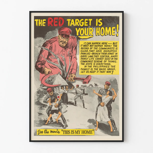 Vintage anti-communist poster for wall decoration