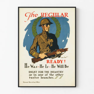 Vintage Military Poster The Regular Ready