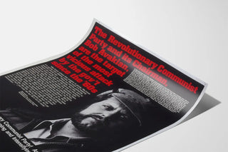 Vintage Revolutionary Poster of Bob Avakian and the Communist Party