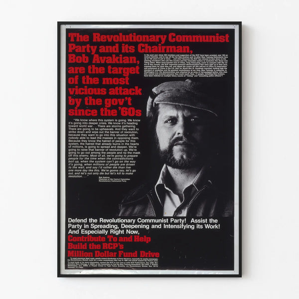 Vintage Revolutionary Poster of Bob Avakian and the Communist Party